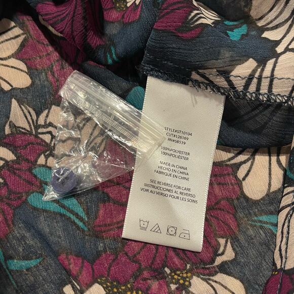 Kut From The Kloth Top Boho Feminine Fairy Grunge Whimsigoth Floral Sheer XS - Picture 3 of 4